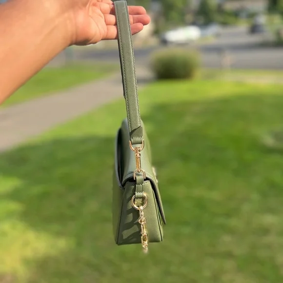 MICHAEL KORS Parker Leather Shoulder Bag green - Picture 12 of 12